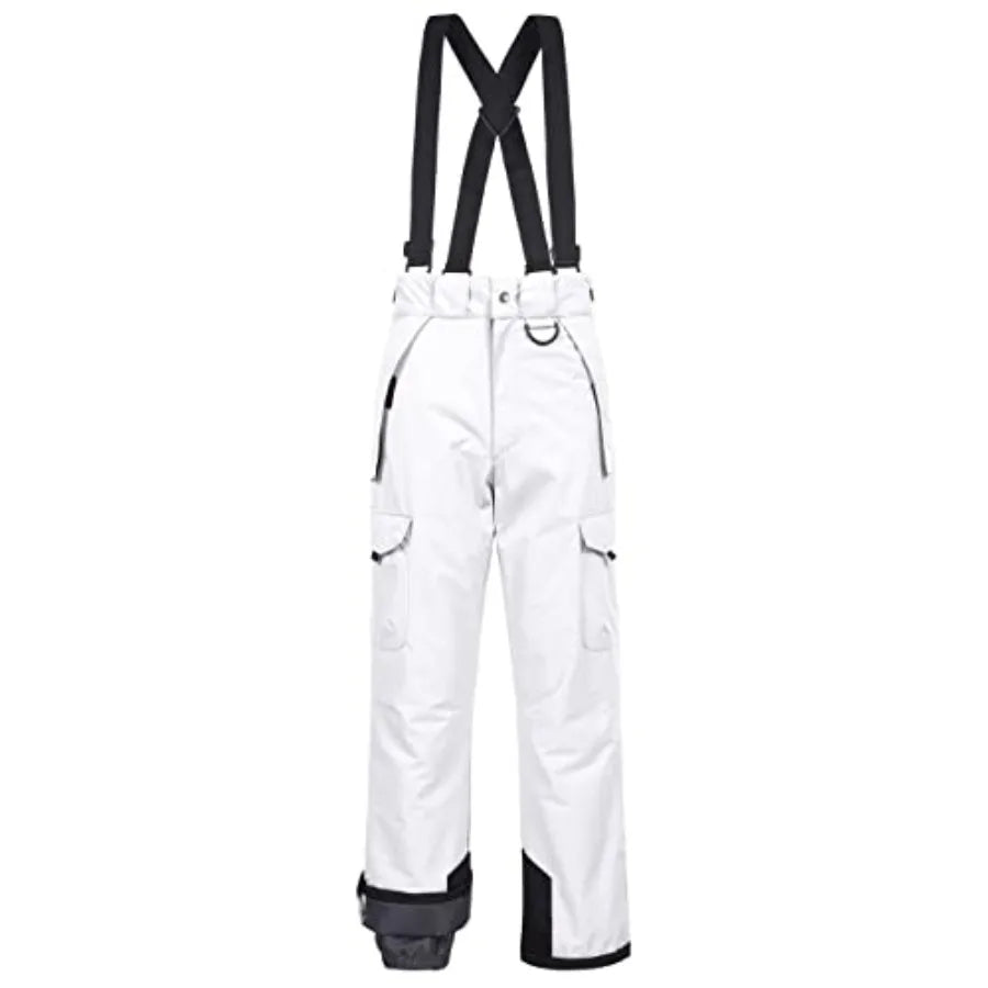 CREATMO US Men's Snow Pants Ski Bibs Waterproof Insulated Winter Snowboard Cargo