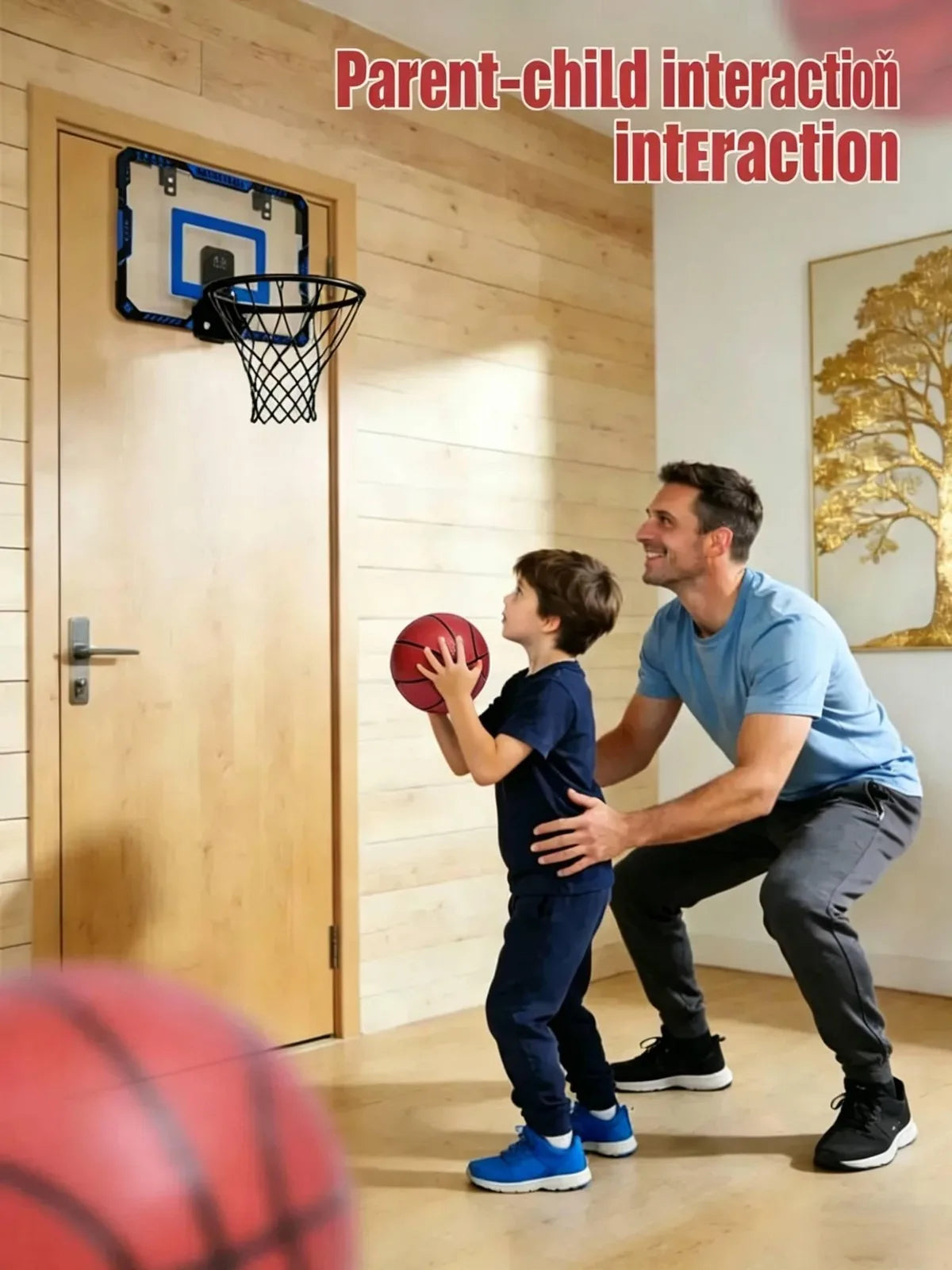 Indoor Mini Basketball Hoop Toy with Electronic Score Counter & Sound Effect, Wall Mount Basketball Board with Mini Ball & Air Pump, High Quality, Kids Sports Game Toy, Perfect Halloween Birthday Holiday Gift for Boys Girls