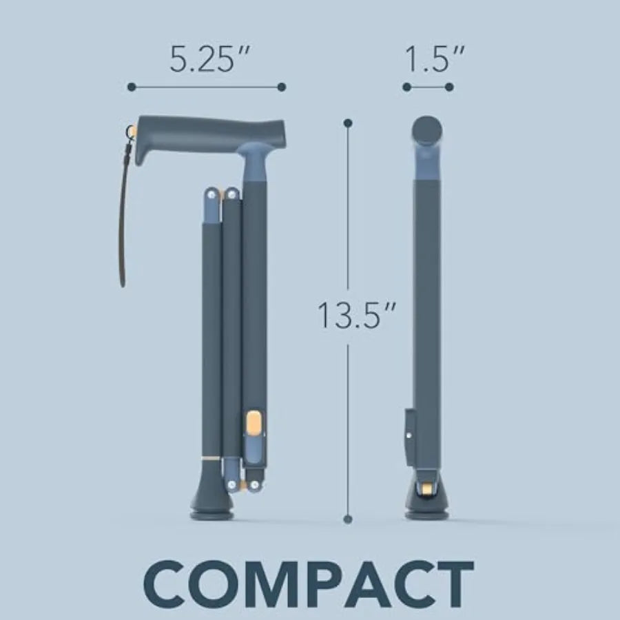 Michael Graves Quick Fold Walking Cane for Men and Women - Foldable Walking Stick for Stability and Style - Collapsible Folding