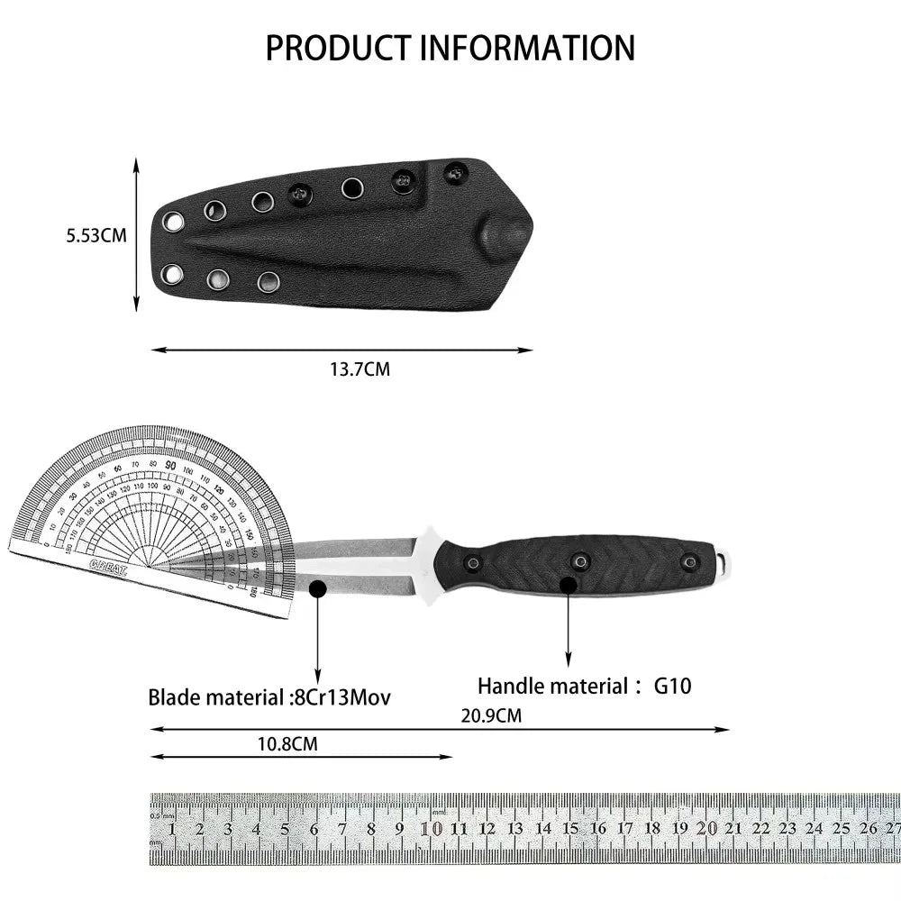 Hot Sale TOOR Jungle Fixed Blade Knife with Sheath 440c Blade EDC Cutting Hunting Survival Knife Outdoor Portable Camping Knife