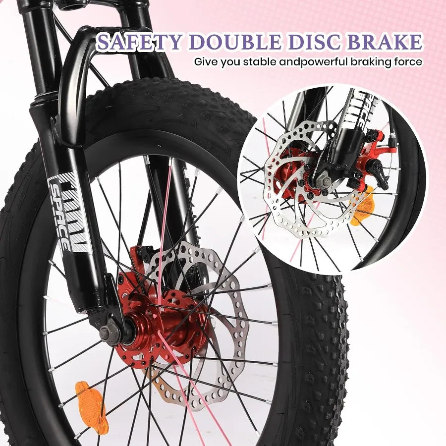 Bike - 18 Bike for Boys and Girls Bicycle with Adjustable Seat and Handbrake, Bikes for 5-13