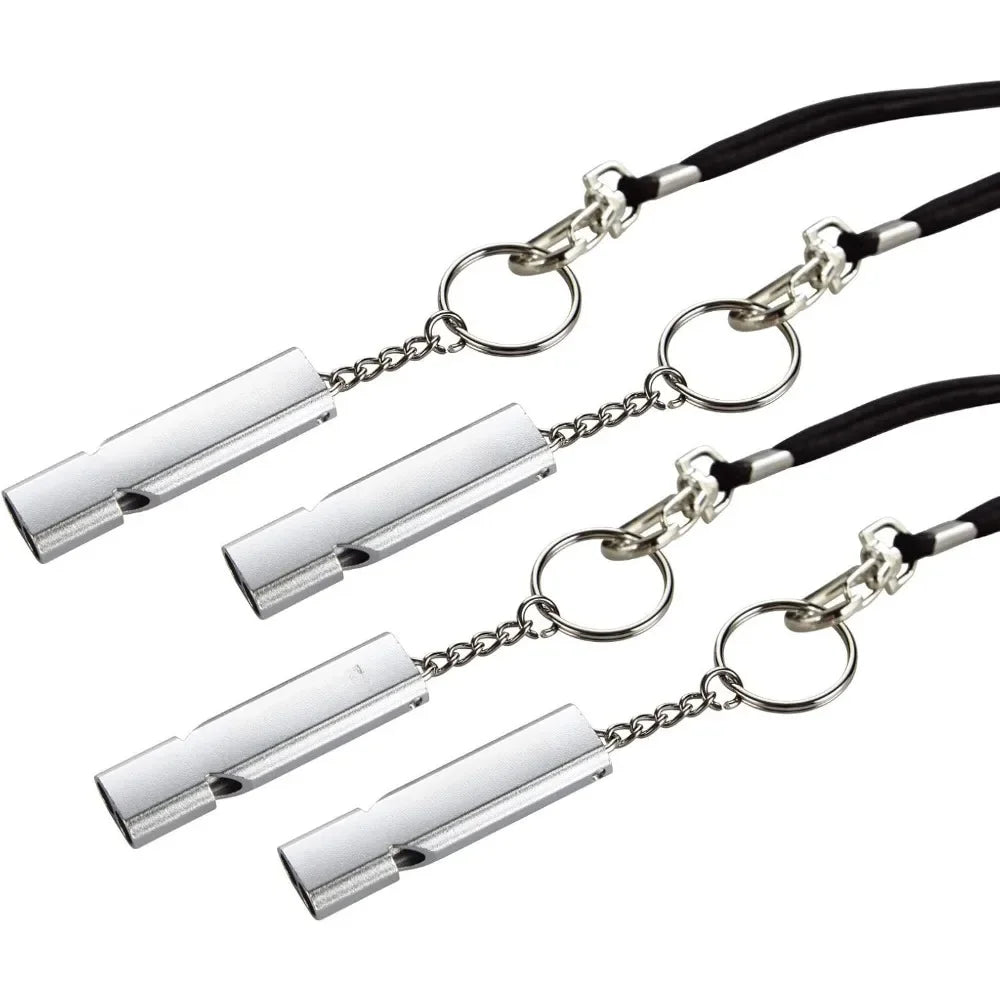 Emergency whistle Lifeguard safety whistle with lanyard and key chain Outdoor camping rescue signal Loud survival whistle