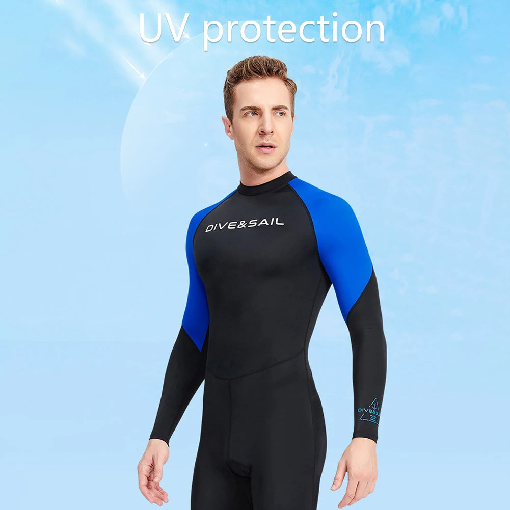 Men Diving Protection Clothes Cold Proof Sunscreen Snorkeling Surfing Swimsuit Warm with Zipper Anti-scratch Outdoor Accessories