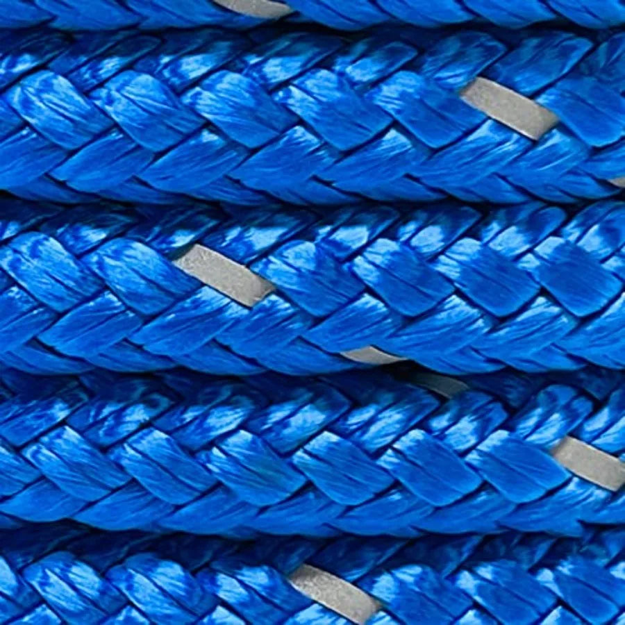 Premium Anchor Rope 100 Feet Double Braided Nylon Marine Line Reflective 3/8 Inch Reel for Anchors and Boats