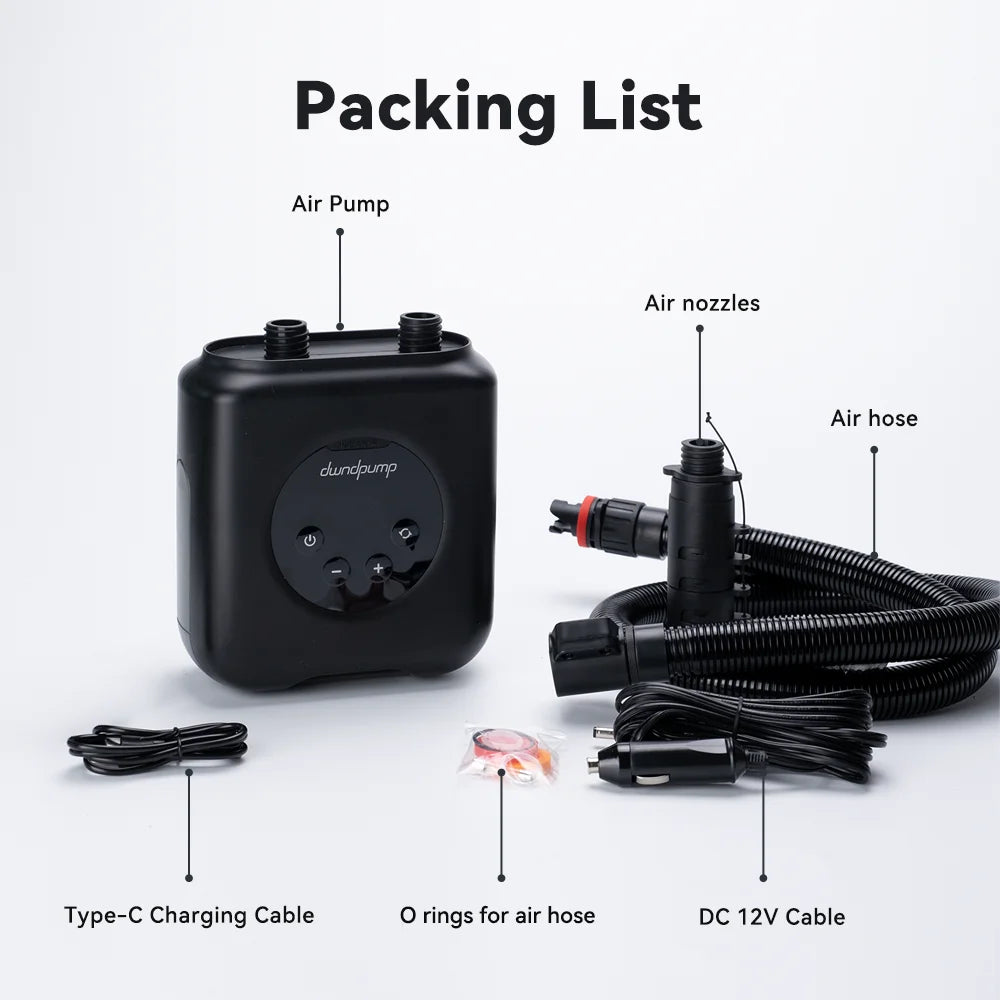 Paddle Board Pump Electric Portable Rechargeable SUP Pump 20PSI High Pressure Air Pump for PVC Boats, Kayaks, Mattress