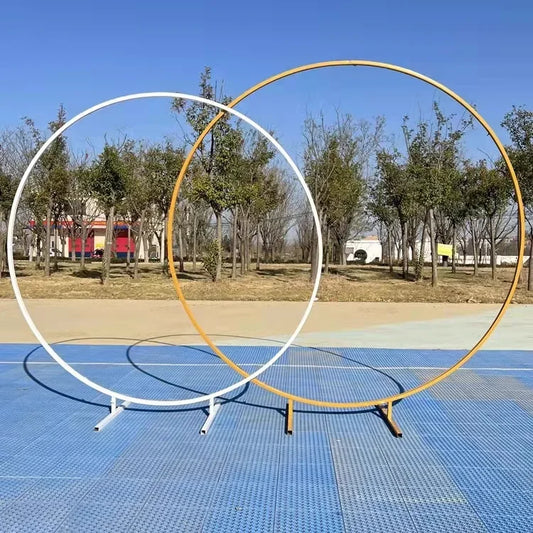 Round Balloon Arch Stand,Metal Arch Background Balloon Bow,Suitable for Wedding Birthday Parties, and Baby Showers Decorations