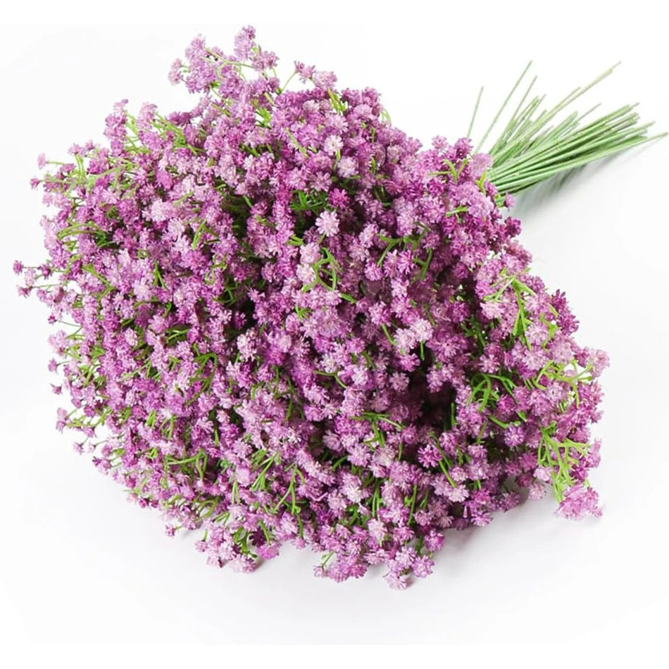24/48PCS Babysbreath Artificial Flowers, Starry Sky Flowers Artificial Bulk, White Flores Greenery for Wedding Tables Decor