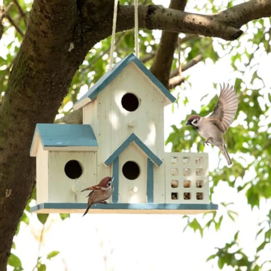 Birdhouse Premium Bluebird Houses for Outside Attract Beautiful Birds to Your Garden and Yard Durable Outdoor Birdhouses 3 Hole