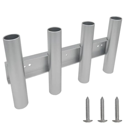 Aluminum Fishing Boat Rod Holder 4 Link Tube Aluminum Rod Rack Wall-Mounted Fishing Rod Holders Tubes Linked Fishing Rod Rack f