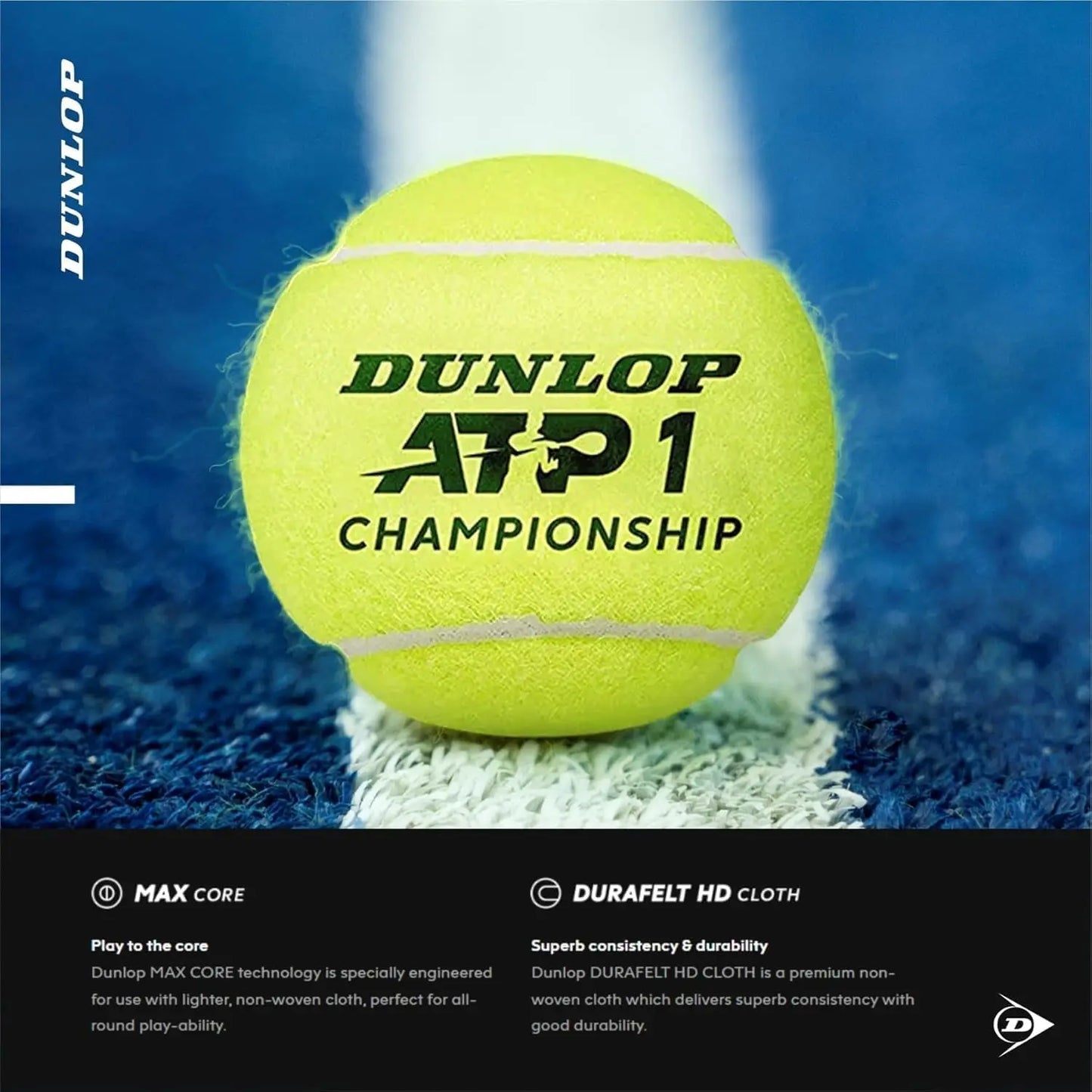 Professional Tennis Balls for Competitive Play, Durable and High-Visibility Yellow, Case of 12