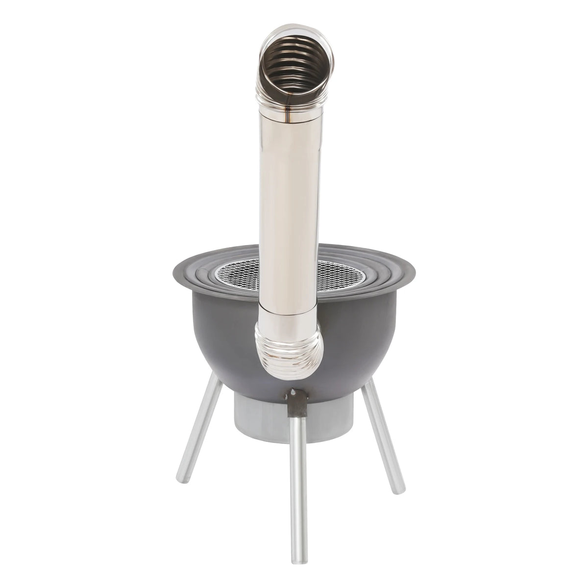 Portable Camping Wood Stove Multifunction Fire Pit with Grill Grate 3 Pot Rings Ash Tray for Outdoor Picnic Backyard BBQ Heating