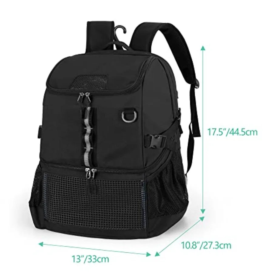Basketball Bag Soccer Equipment Bag with Ball and Shoe Compartment for Soccer Ball Volleyball Gym Outdoor Travel