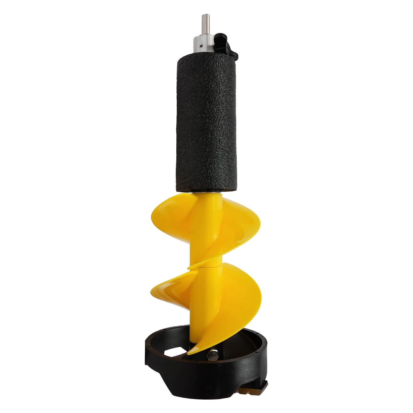 Hand Ice Auger, Foldable Ice Drill with 49cm Nylon Blade for Winter Fishing, Durable and Portable, Yellow