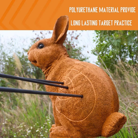 3D Rabbit Archery Target with GroupStand for Realistic Hunting Practice and Outdoor Target Shooting Durable Foam Construction f