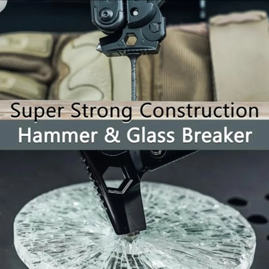 19 In 1 Pocket Multi Tool Stainless Steel Multitools Pliers with Fire Starter and Glass Breaker Folding EDC Camping Survival To