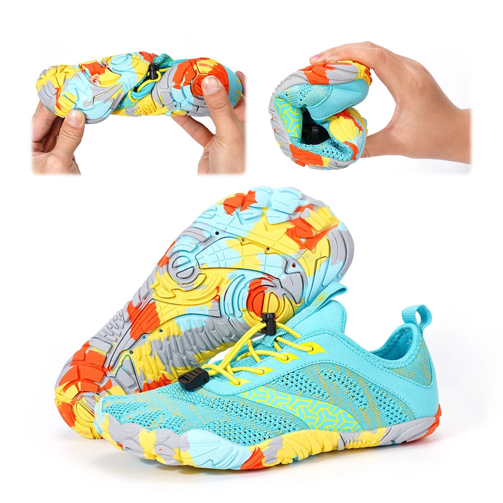 Unisex Water Shoes Non Slip Barefoot Beach Shoes Quick Drying Casual Wading Shoes Mesh Hiking Shoes for Walking Running