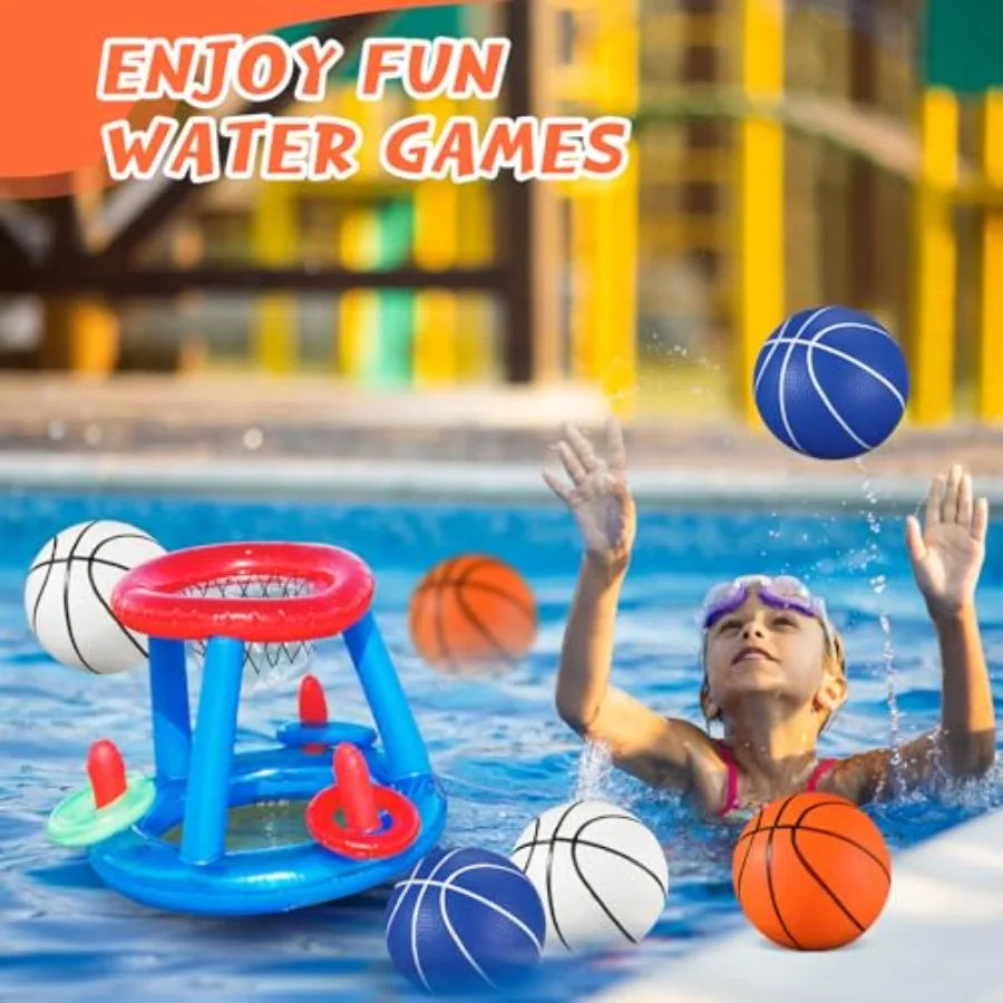 30 Pcs 6 Inch Mini Basketballs with Pump Mini Hoop Outdoor Basketball Set for Toddlers Replacement for Beach Pool Sports Beginn