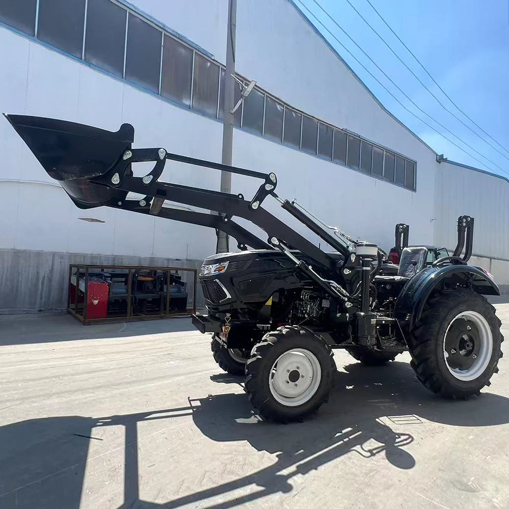 Factory Direct 50HP 504 4WD Farm Tractor Euro5 CE EPA Certified With Front Loader Enclosed Cabin Multifunctional Farming Machine
