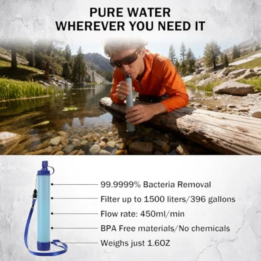 Survival Kit, Survival Gear and Equipment 258 PCS with Water Filter, Emergency Tent, LED Lantern, First Aid Kit Supplies, 25L B
