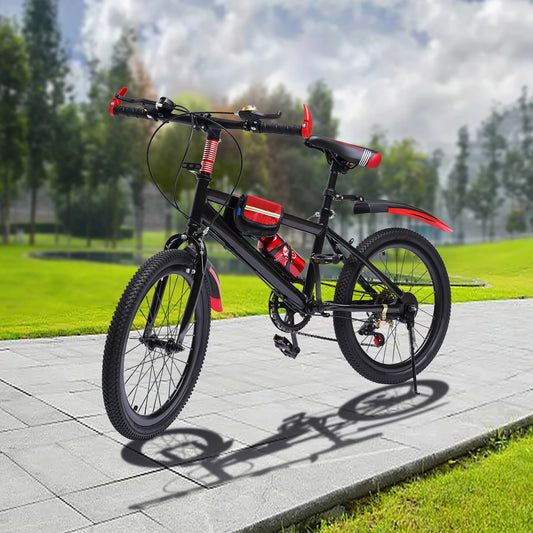 YIYIBYUS 20 Inch Mountain Bike for Children,7 Speeds Kids Bicycle Height Adjustable MTB Boys Girls Unisex Riding Bike