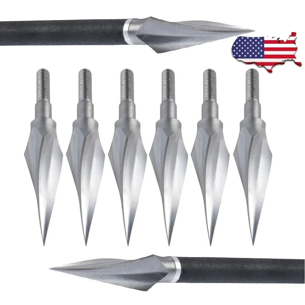 12pcs  Archery Arrowhead Tips Practice Broadhead Targeting Shooting DIY Arrow Shaft for Bow Hunting Shooting Arrow Points