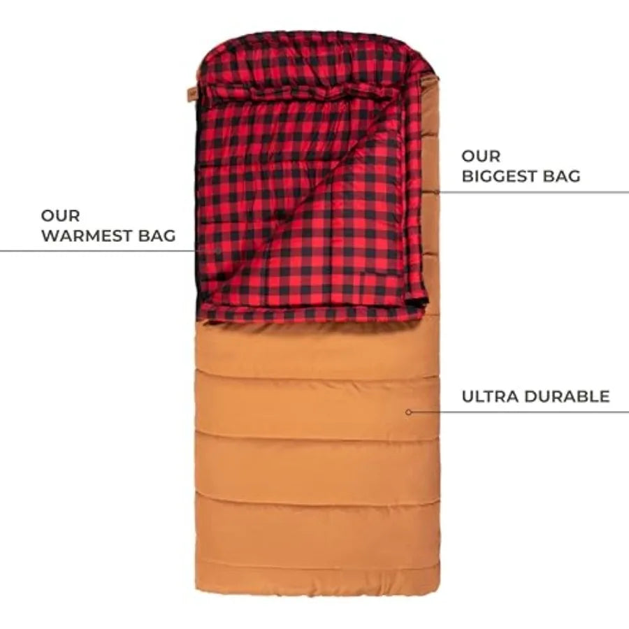 Teton Junior 20 Degree and 0 Degree Sleeping Bags for Lightweight Polyester Warm Colors Ideal for All Camping Weather Durable C