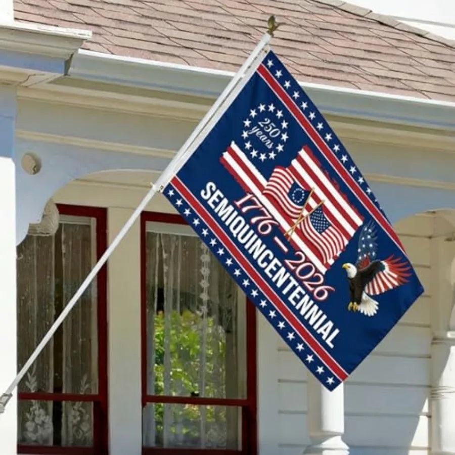 250 Year American Anniversary Flag - American Flags for Outside, Double Sided 3 Layers, 1776-2026 America 250th Birthday 4th of