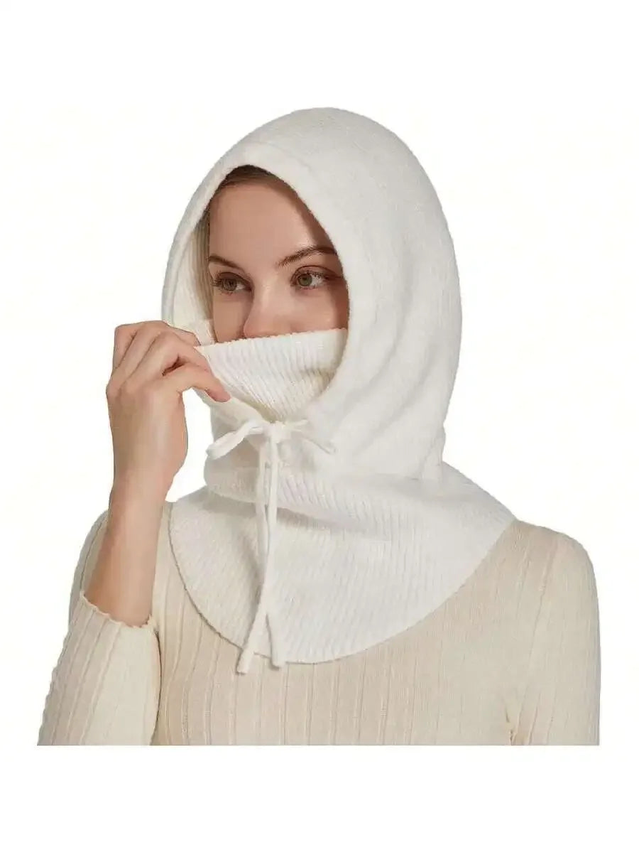 Knit Balaclava Winter Hat Face Mask Neck Warmer For Adults Warm Ski Hood