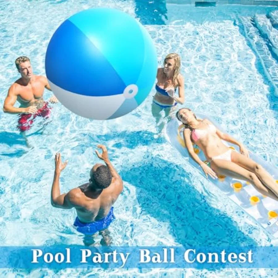 Beach party application PVC plastic material multicolor 5-foot inflatable giant ball for adult family pool float and summer gam