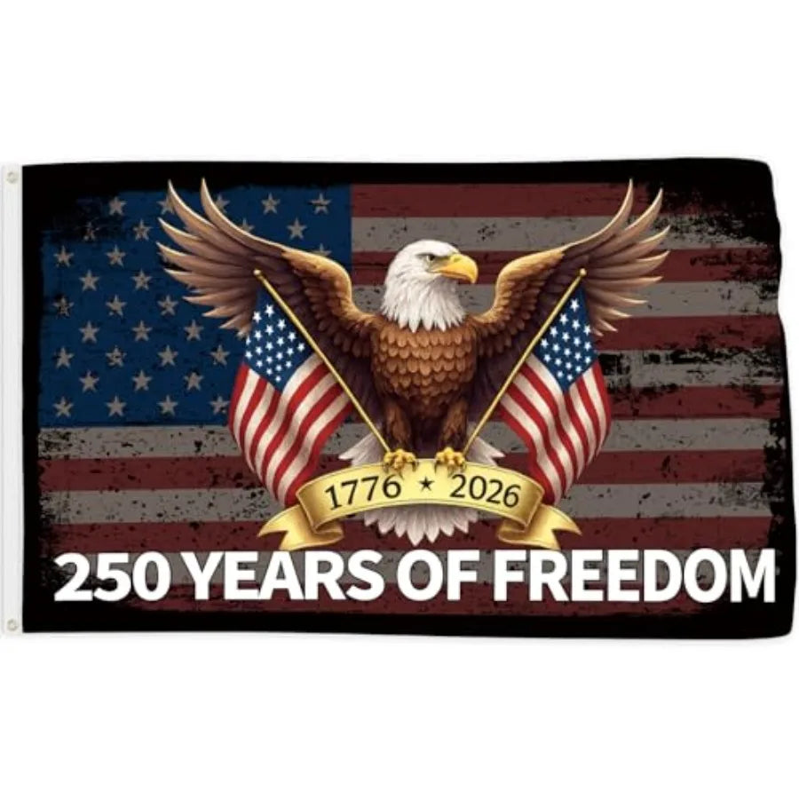 250 Anniversary Flag 3x5 Feet America National Flag Eagle 250 Years of Freedom 1776-2026 250th Birthday Patriotic Signs Hanging