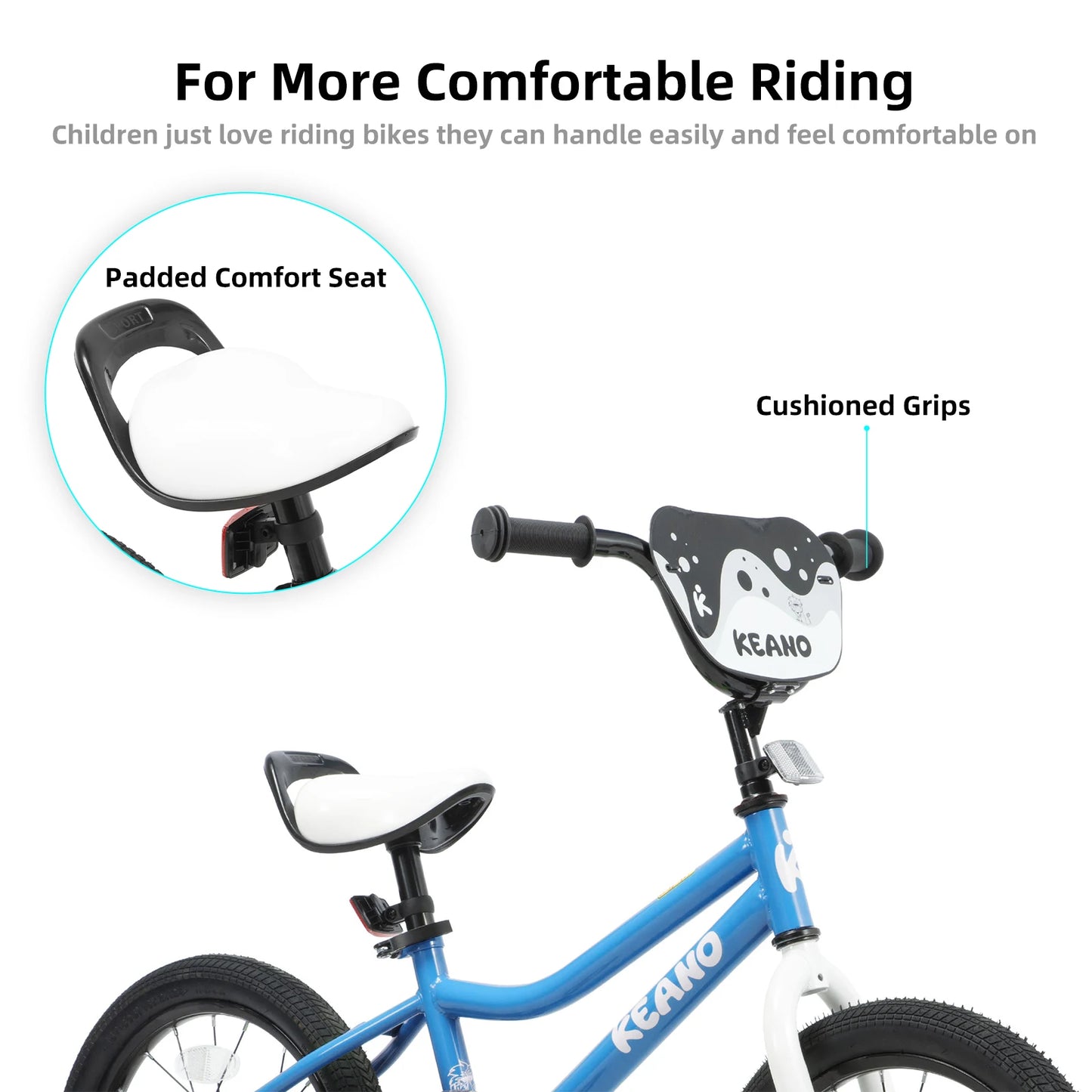 KEANO Kids Bike for Boys Girls Ages 3-12 Years Old, 12-20 Inch BMX Style Bikes with Training Wheels, Kids' Bicycle for Toddlers