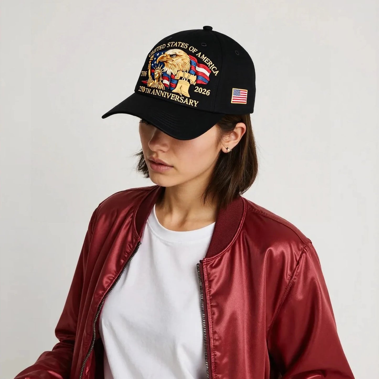 US 250th Anniversary Cap Adjustable Trucker Hat for Men and Women (D)