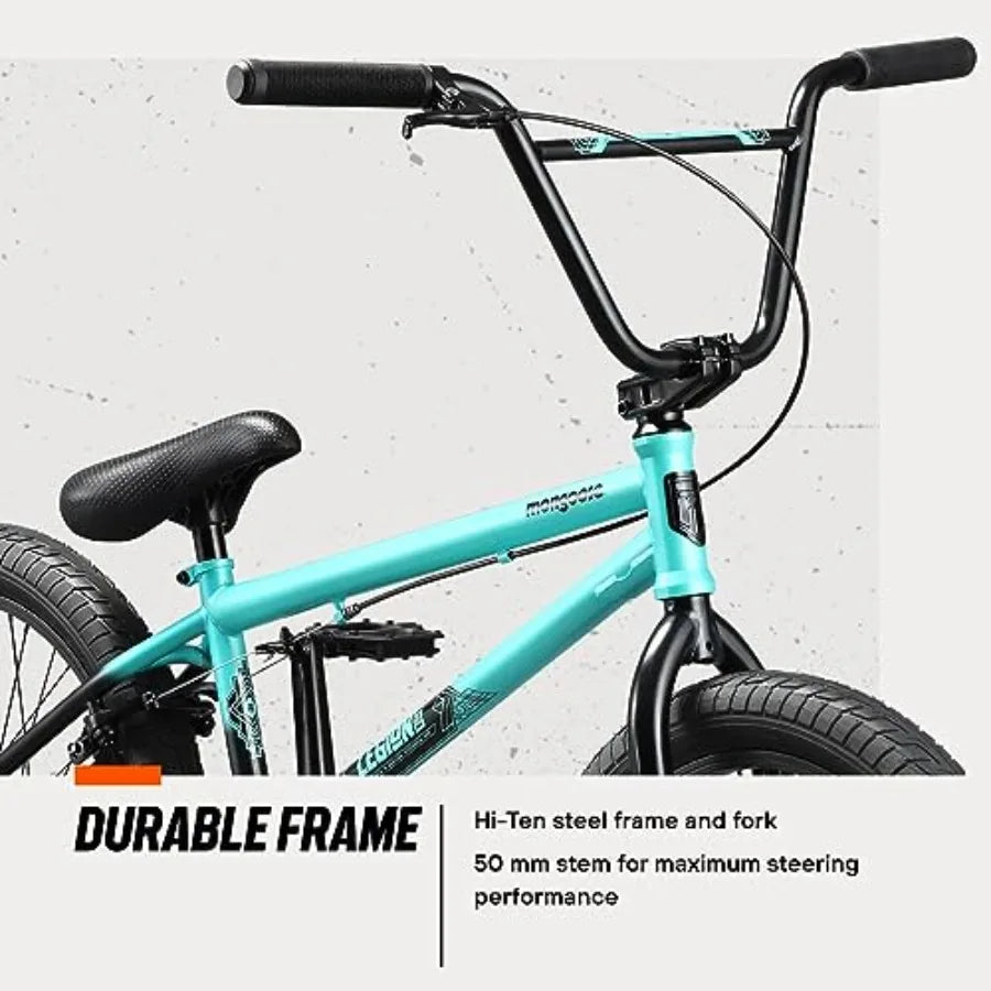 Legion Freestyle BMX Bike for Intermediate Riders 20-Inch Wheels Hi-Ten Steel Frame Micro Drive 25x9T Gearing Suitable for Boys