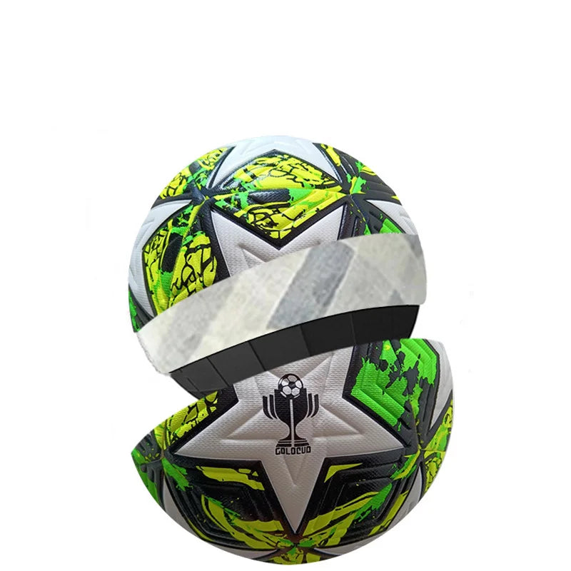 1pc Size 5 Soccer Ball Wear Rsistant Durable Soft PU Leather Seamless Football