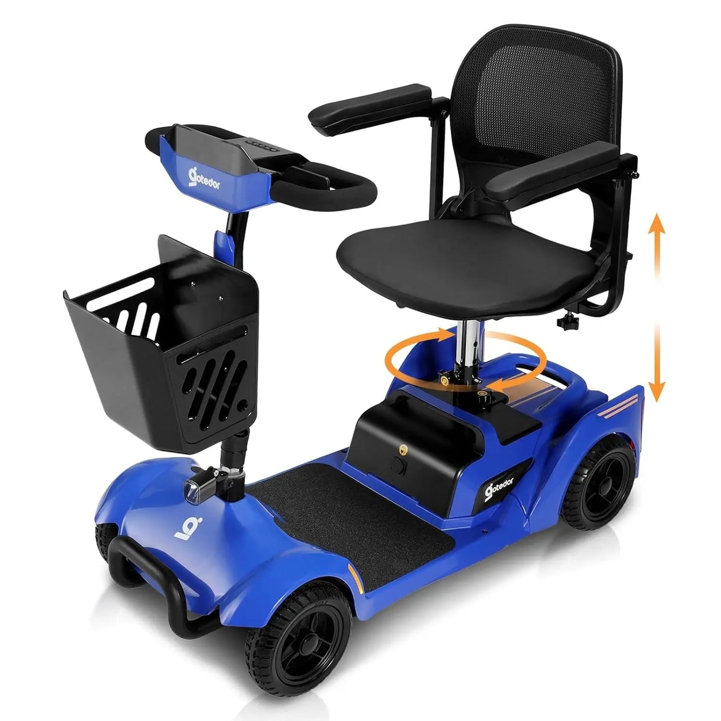 4 Wheel Mobility Scooter for Adults&Seniors, 15 Miles All-Terrain Foldable Portable Travel Electric Scooter Up to, Customized