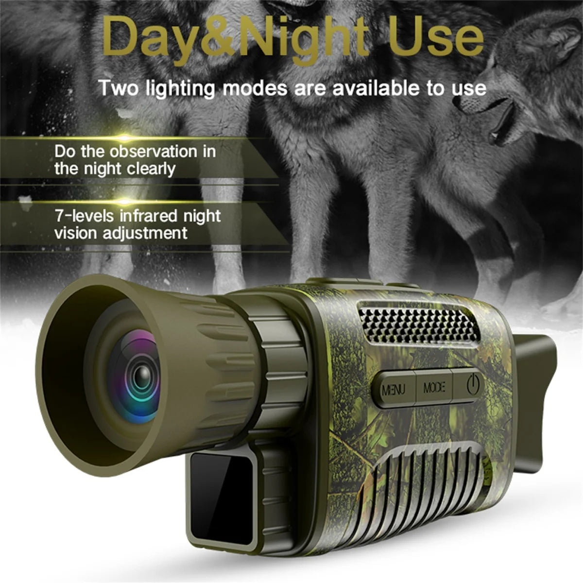 Night Vision Goggles,4K 984ft 7 Level Digital Night Vision Monocular for Dark,Rechargeable Travel Infrared Monoculars