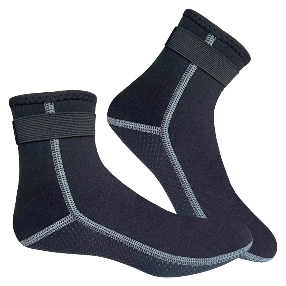 3mm Neoprene Socks Anti-Slip Water Socks Thermal Surf Swimming Fins Socks for Diving Snorkeling Kayaking Paddling for Men Women