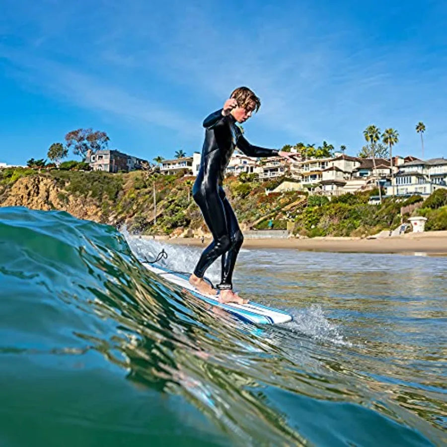 8ft Classic Surfboard// Foam Wax Free Soft Top Longboard for Adults and of All Levels of Surfing