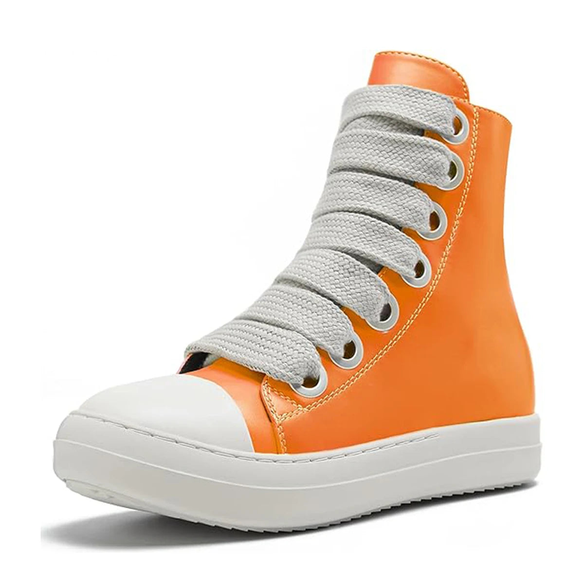 Men's Coarse Shoelaces, High Cut Thick Sole, Comfortable Board Shoes, Versatile, College Style, Casual Sports Shoes