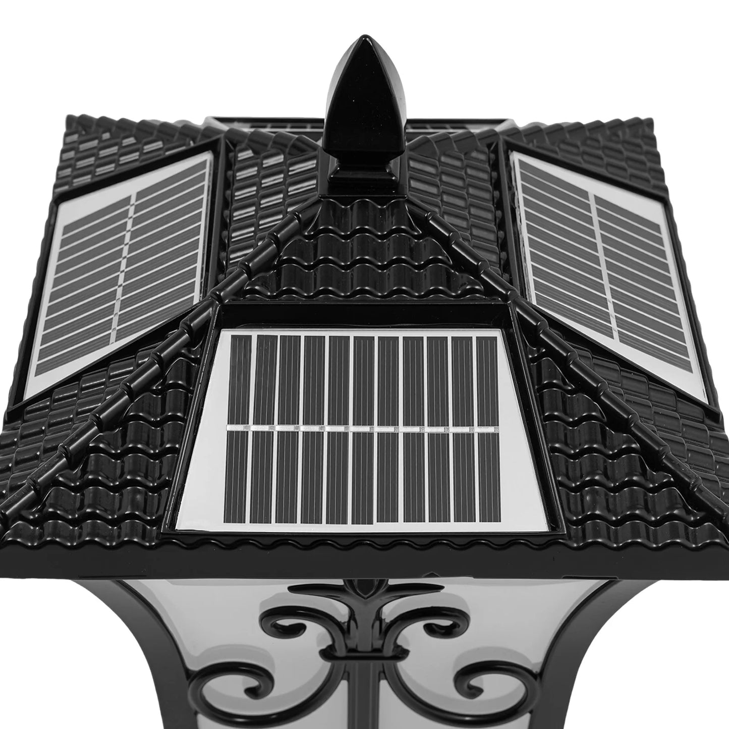 85-265V Outdoor Solar Post Light, Solar Powered Electric Supply Pillar Light, Remote Control Garden Light IP44 Water-repellent