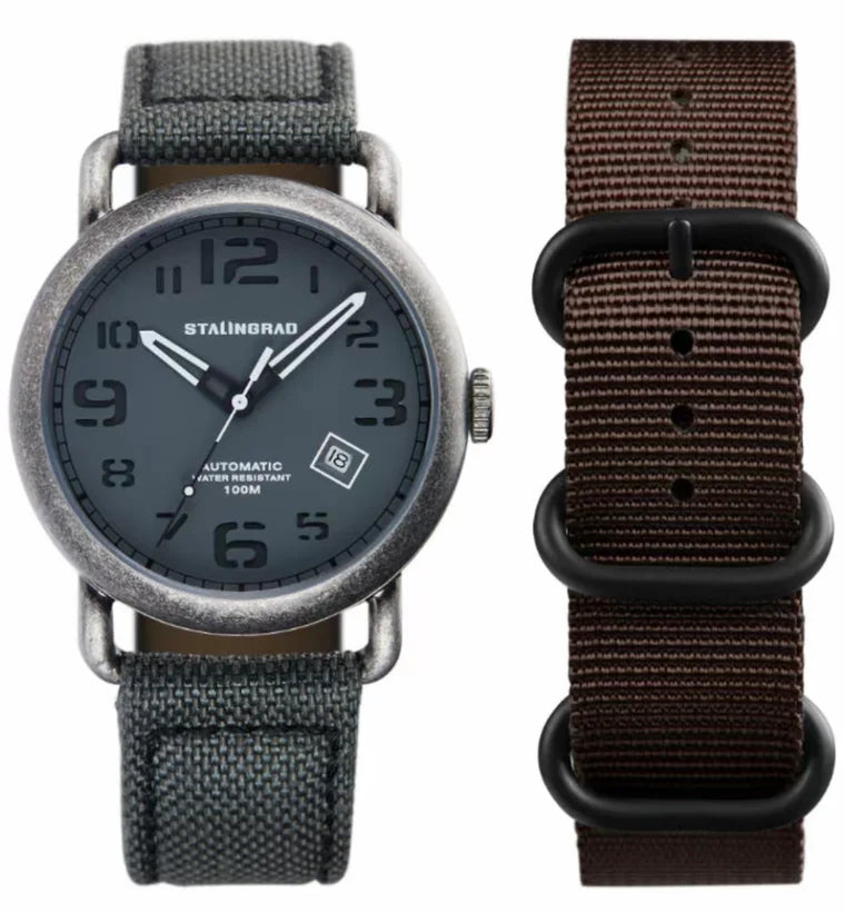 STALINGRAD Original Genuine Mechanical Men's Watch 8215 Movement with Luminous Display, 100 Meter Waterproof, Comes with a Strap