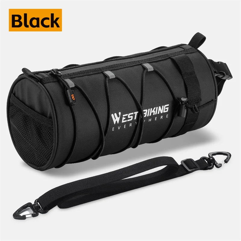 WEST BIKING Bike Bag Portable Handlebar Multi-purpose Large Capacity Backpack MTB Road Cycling Frame Tube Bag Elastic Band