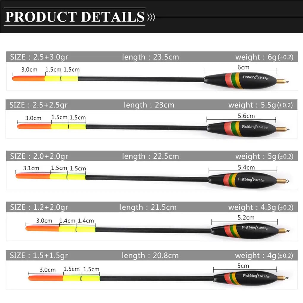 5Pcs Fishing Bobbers Balsa Float Cork Vertical Buoy Fishing Float for Carp Fishing Tackle Accessories