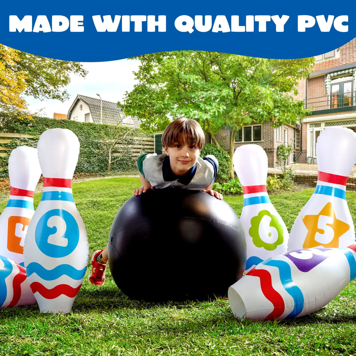 Joyfy Giant Inflatable Bowling Set for Kids Adults Christmas Birthday Gift Party Games Education Motor Skills Toys