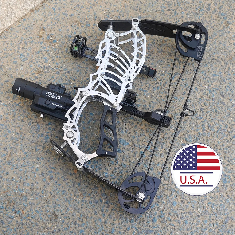 Archery Compound Bow 15-32lbs Adjustable Pulley Bow Right Hand Carbon Fiber Grip Target Practice Shooting Beginners Teen Youth