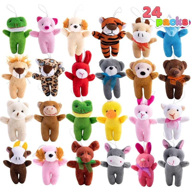 24 Pcs Mini Plush Toys Party Supplies Stuffed Animal Bulk Party Favors Presents Goodie Bag Fillers Easter Stuffed Animal Toys