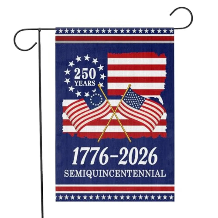 250 Anniversary USA Flag, 250th Anniversary America Garden Flag, 1776-2026 Yard Flags Outside 12x18 Inch Double Sided Outdoor B