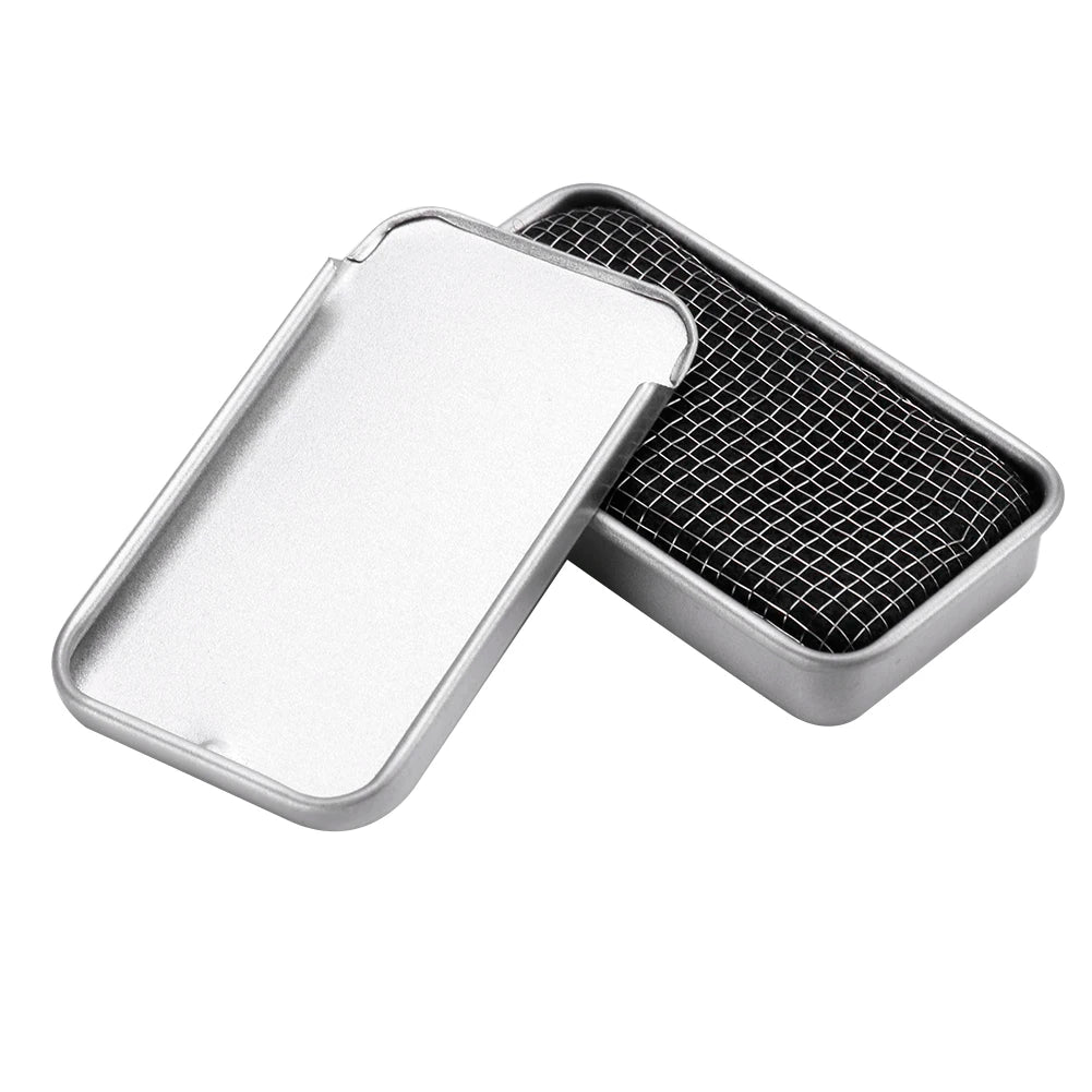 Stainless Steel Camping Alcohol Stove Push-pull Box Mini Outdoor Alcohol Stove Portable for Travel Picnic BBQ for Hiking Fishing
