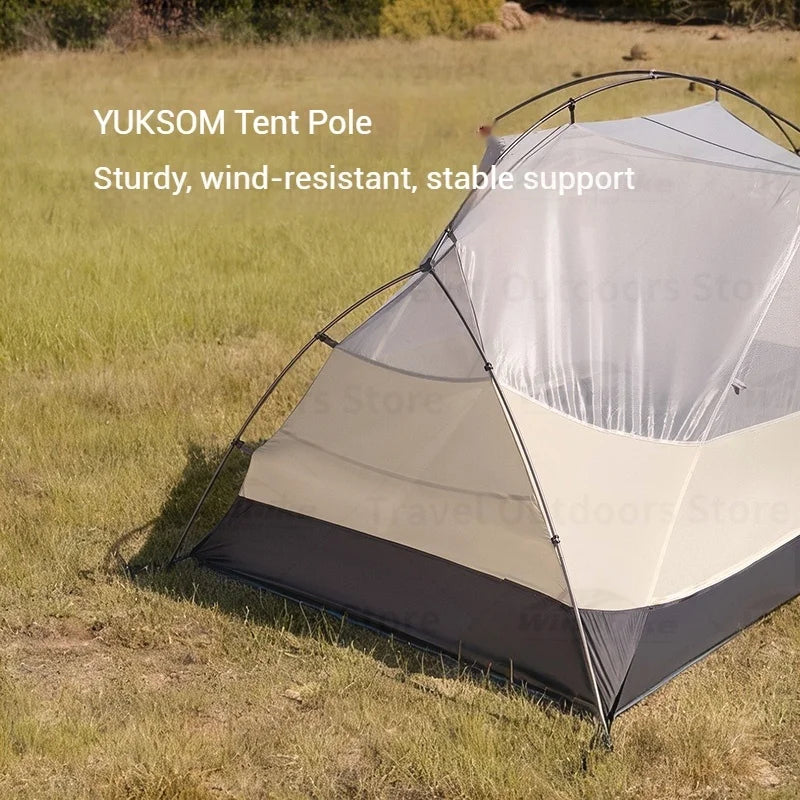 Naturehike Mongar Pro Camping Tent Travel 20D Nylon Tent 1/2/3Person Waterproof Backpacking 3 Season Ultralight Tent with Canopy