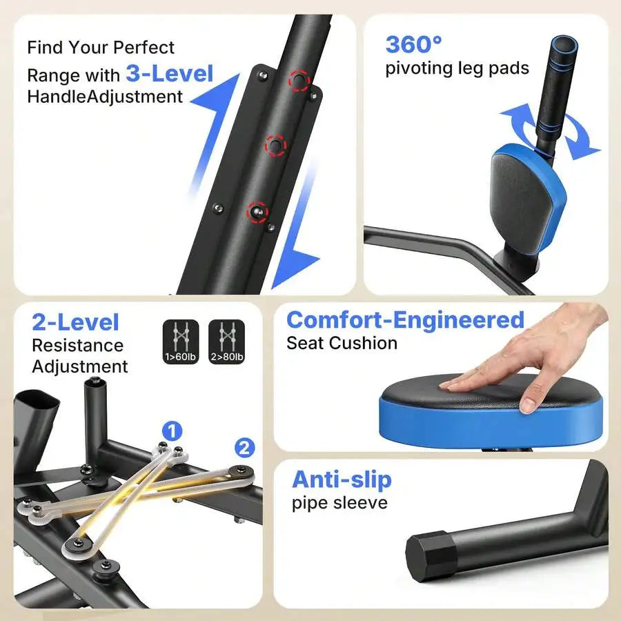 Hip Abductor Machine For Home Gym, Glute Machine For Women, Outer Thigh Sculpting, Leg Abductor Machine, Glute & Thigh Exercise Equipment